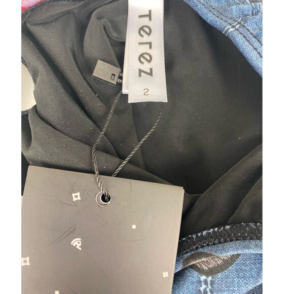 Terez Baby One Piece Denim Look Hipstapatch Swimsuit NEW Size 2 - Picture 4 of 5